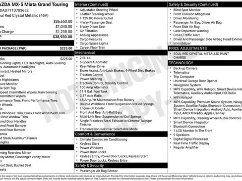 New 2026 MAZDA MX-5 Miata Grand Touring w/ Weather Package image 4
