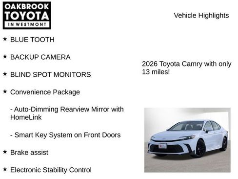 Used 2026 Toyota Camry SE w/ Convenience Package image 7