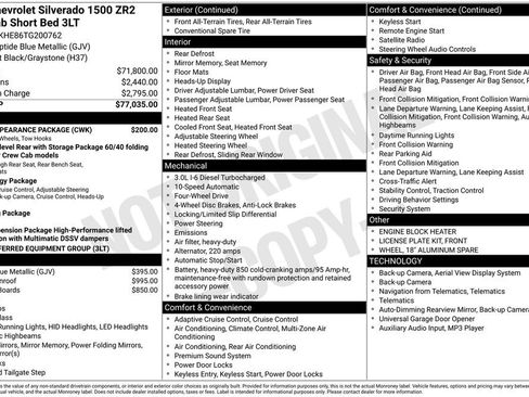New 2026 Chevrolet Silverado 1500 ZR2 w/ Dark Appearance Package AWD/4WD image 34