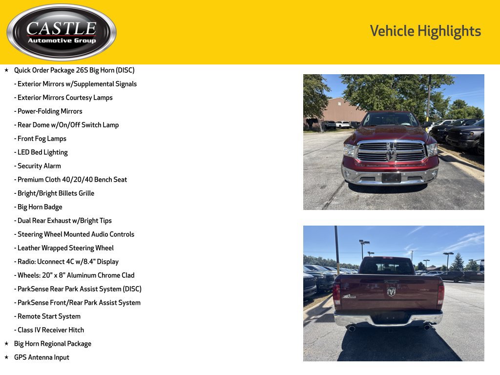 Used 2018 RAM 1500 Big Horn RWD image 8