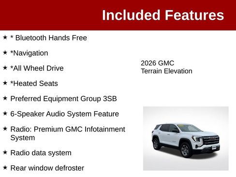 Used 2026 GMC Terrain Elevation AWD/4WD image 3