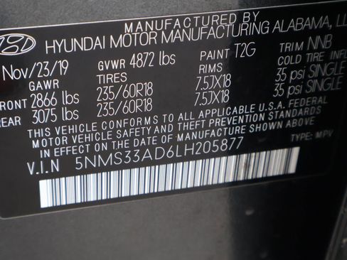 Used 2020 Hyundai Santa Fe SEL w/ Convenience Package image 21