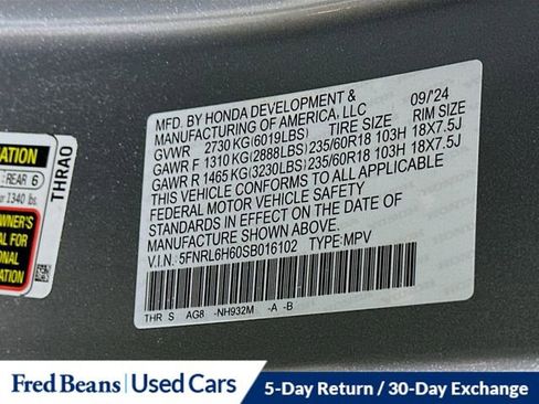 Used 2025 Honda Odyssey EX-L image 34