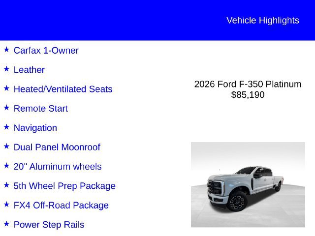 Certified 2026 Ford F350 Platinum AWD/4WD image 3