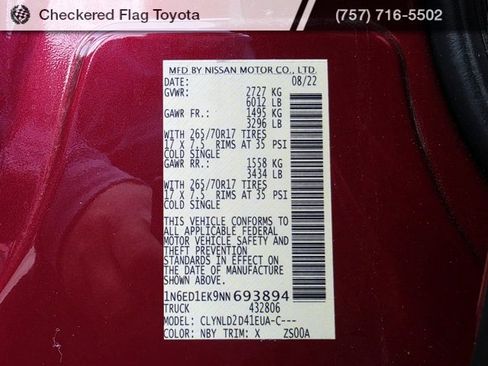 Used 2022 Nissan Frontier PRO-4X image 48