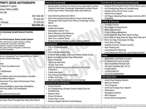 Certified 2023 INFINITI QX50 Autograph image 31