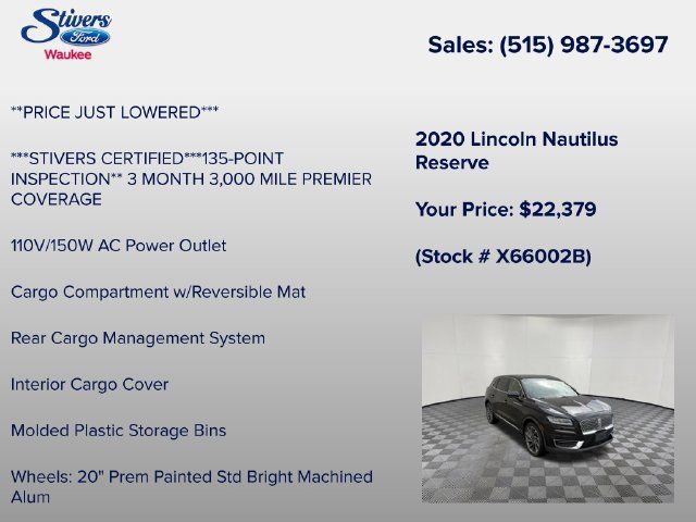 Used 2020 Lincoln Nautilus Reserve w/ Equipment Group 201A AWD/4WD image 22