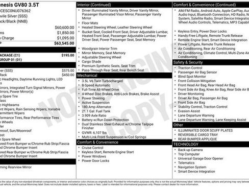 Used 2022 Genesis GV80 3.5T w/ Cargo Package image 2