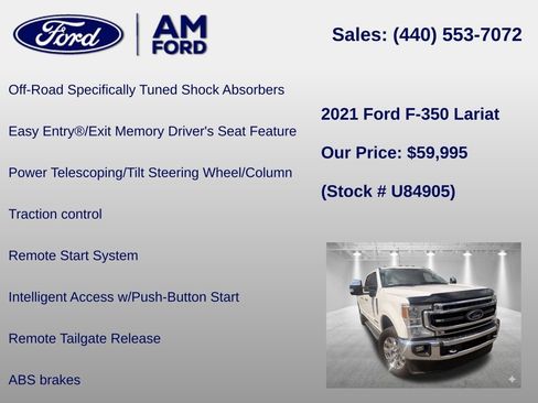 Used 2021 Ford F350 Lariat w/ Lariat Ultimate Package AWD/4WD image 35