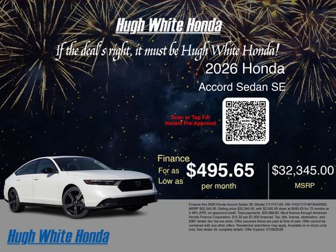 New 2026 Honda Accord SE image 7