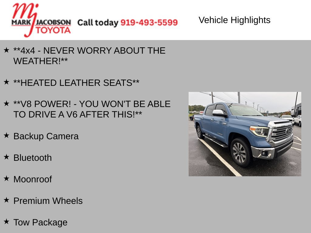 Used 2020 Toyota Tundra Limited w/ Limited Premium Package AWD/4WD image 6