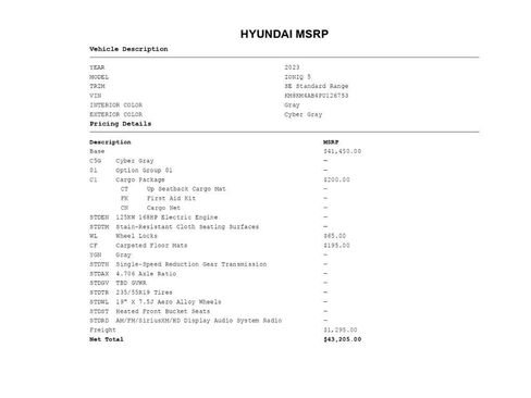 Used 2023 Hyundai Ioniq 5 SE w/ Cargo Package image 2