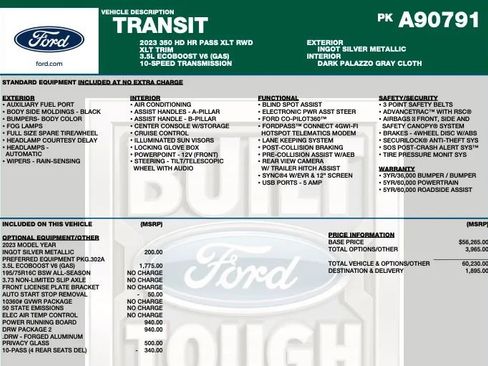 Used 2023 Ford Transit 350 XLT image 2