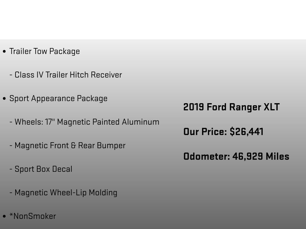 Used 2019 Ford Ranger XLT w/ Equipment Group 301A Mid AWD/4WD image 6