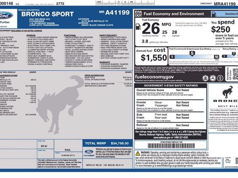Certified 2021 Ford Bronco Sport Big Bend w/ Big Bend Package AWD/4WD image 2