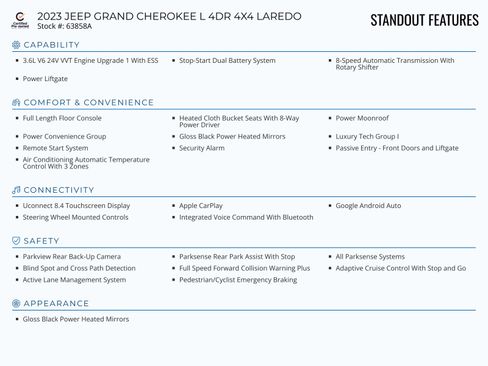 Used 2023 Jeep Grand Cherokee L Laredo w/ Luxury Tech Group I image 2