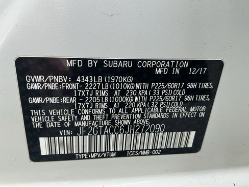 Used 2018 Subaru Crosstrek 2.0i Premium w/ Moonroof Package image 16