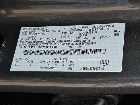 Used 2023 Ford F150 Limited image 28