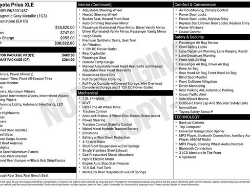 Used 2019 Toyota Prius XLE w/ Protection Package #3 AWD/4WD image 20