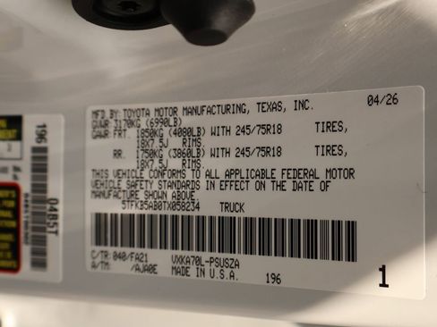 New 2026 Toyota Tundra SR RWD image 25