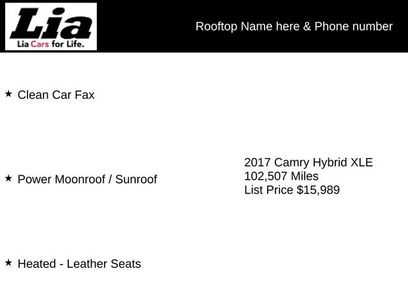 Used 2017 Toyota Camry XLE