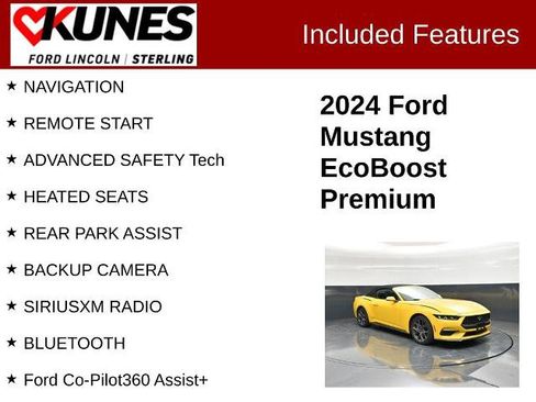 Certified 2024 Ford Mustang Premium w/ 2.3L High Performance Package image 2