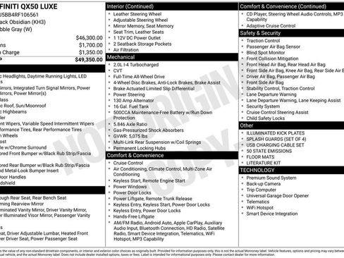 Used 2024 INFINITI QX50 Luxe image 39