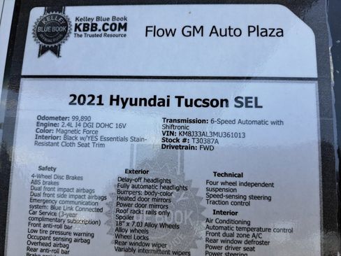 Used 2021 Hyundai Tucson SEL FWD image 39