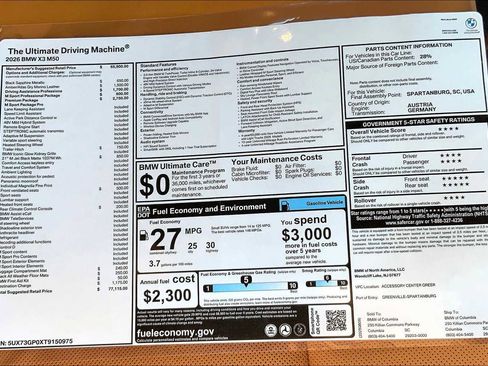 Used 2026 BMW X3 M50 w/ Premium Package image 19