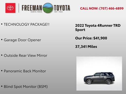 Used 2022 Toyota 4Runner TRD Sport w/ Technology Package image 10
