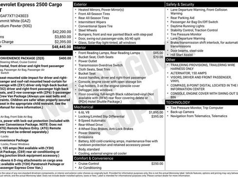 New 2026 Chevrolet Express 2500 w/ Driver Convenience Package RWD image 25