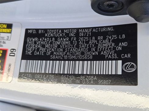 Certified 2021 Lexus ES 350 F Sport w/ Special Edition image 34