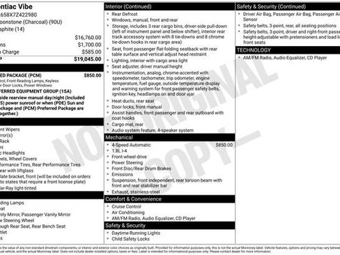 Used 2007 Pontiac Vibe w/ Preferred Package FWD image 4