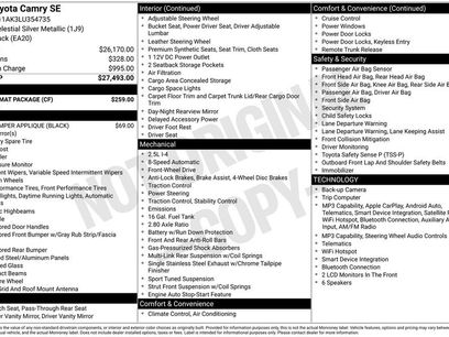 Used 2020 Toyota Camry SE w/ Carpet Mat Package