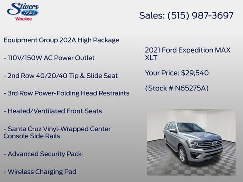 Used 2021 Ford Expedition Max XLT AWD/4WD image 8