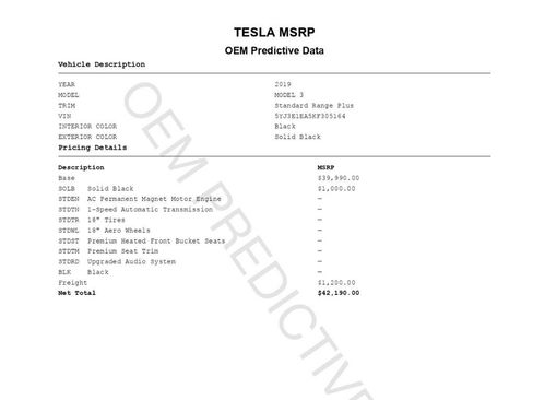 Used 2019 Tesla Model 3 Standard Range Plus image 2