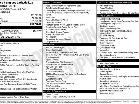 Used 2023 Jeep Compass Latitude w/ Sun and Sound Group AWD/4WD image 2