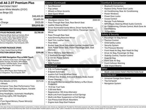 Used 2016 Audi A6 2.0T Premium Plus w/ Premium Plus Package image 20