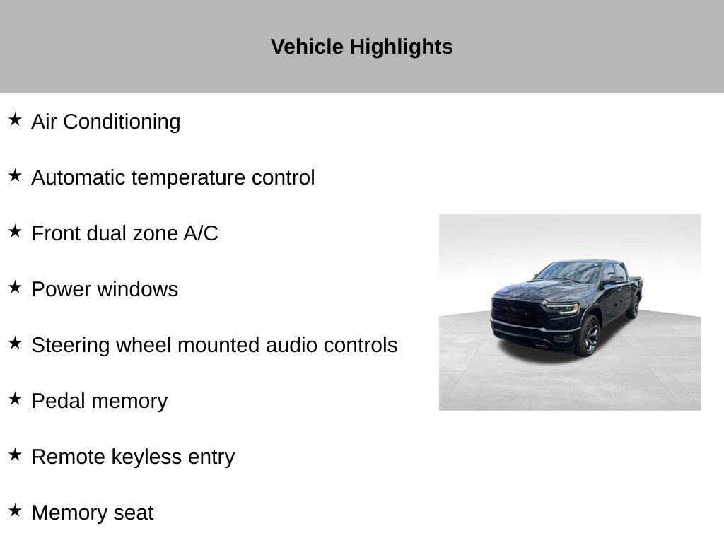 Used 2020 RAM 1500 Limited w/ Black Appearance Package AWD/4WD image 17