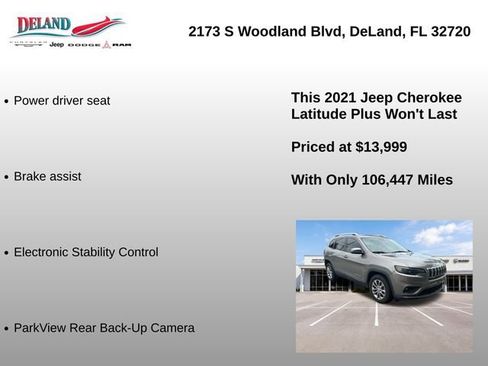 Used 2021 Jeep Cherokee Latitude Plus FWD image 2