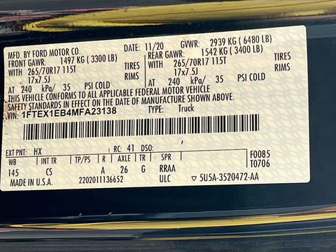Used 2021 Ford F150 XL w/ Equipment Group 101A High AWD/4WD image 29