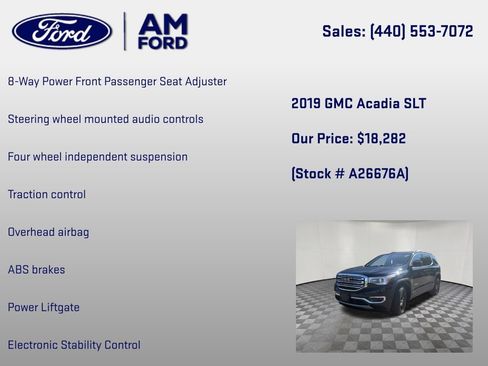 Used 2019 GMC Acadia SLT AWD/4WD image 8