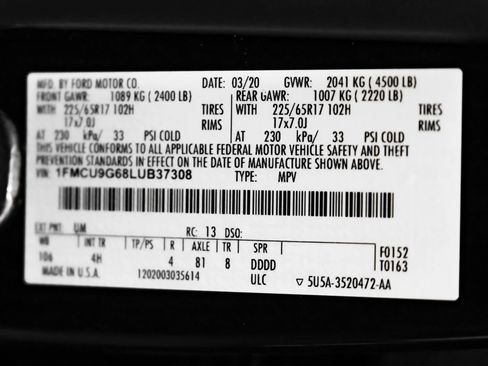 Used 2020 Ford Escape SE AWD/4WD image 58