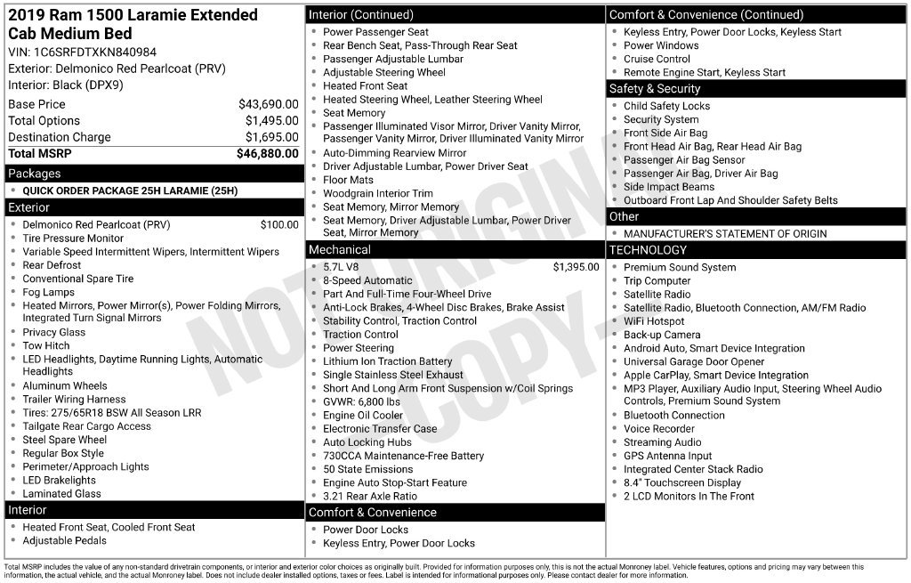 Used 2019 RAM 1500 Laramie AWD/4WD image 4