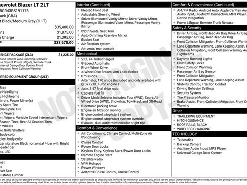 Used 2024 Chevrolet Blazer LT w/ Convenience Package image 36