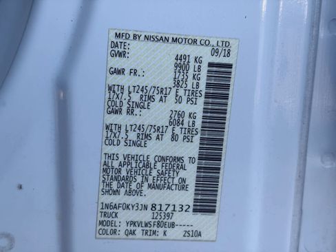 Certified 2018 Nissan NV 3500 S image 19