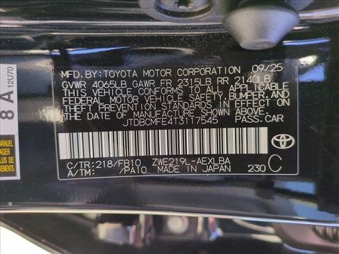 Certified 2026 Toyota Corolla LE w/ Carpet Mat Package (TMS) FWD image 23