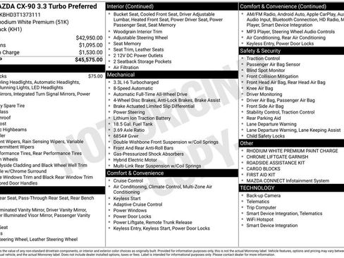 New 2026 MAZDA CX-90 3.3 Turbo w/ Preferred Package image 33