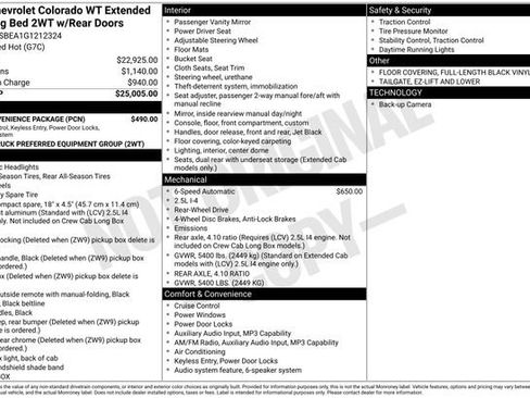 Used 2016 Chevrolet Colorado W/T w/ WT Convenience Package image 32