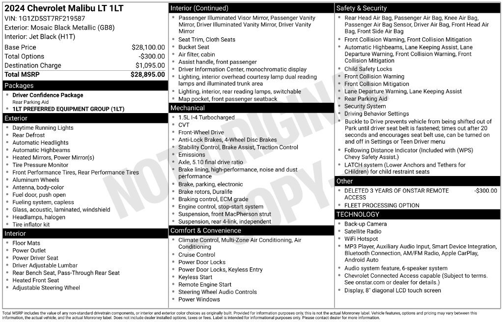 Used 2024 Chevrolet Malibu LT FWD image 39